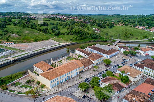  Foto feita com drone do conjunto arquitetônico conhecido como Quarteirão dos Trapiches - hoje abriga Campus da Universidade Federal de Sergipe na cidade de Laranjeiras  - Laranjeiras - Sergipe (SE) - Brasil