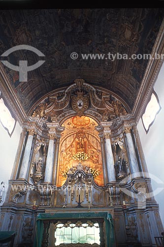  Altar-mor da Igreja da Ordem Terceira de Nossa Senhora do Carmo (século XVIII) - década de 2000  - Diamantina - Minas Gerais (MG) - Brasil