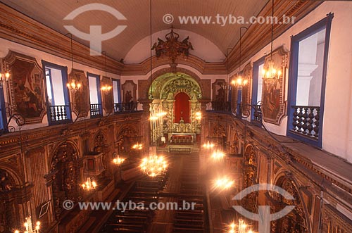  Interior da Igreja Matriz de Nossa Senhora da Conceição (1770) - década de 90  - Ouro Preto - Minas Gerais (MG) - Brasil