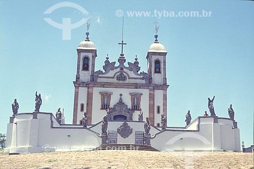  Fachada do Santuário de Bom Jesus de Matosinhos (1757) - década de 2000  - Congonhas - Minas Gerais (MG) - Brasil
