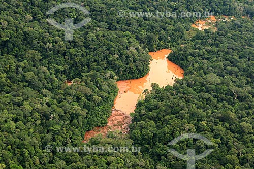  Foto aérea de danos causados por garimpo no Rio Juma  - Novo Aripuanã - Amazonas (AM) - Brasil