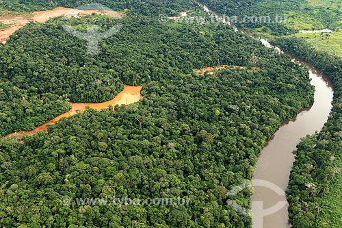  Foto aérea de danos causados por garimpo no Rio Juma  - Novo Aripuanã - Amazonas (AM) - Brasil