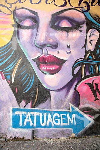  Detalhe de letreiro com o dizer: Tatuagem  - Rio de Janeiro - Rio de Janeiro (RJ) - Brasil