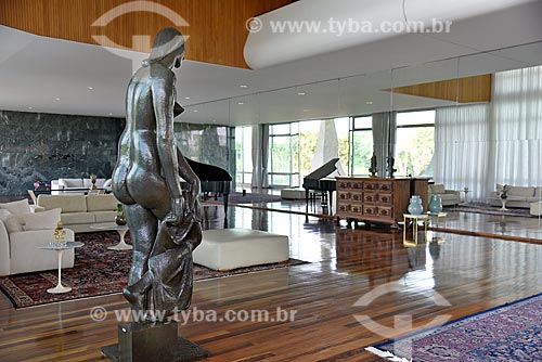  Escultura A Morena no Salão Nobre do Palácio da Alvorada - residência oficial do Presidente do Brasil  - Brasília - Distrito Federal (DF) - Brasil