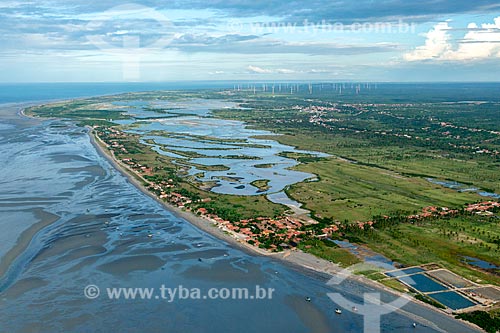  Foto feita com drone da orla da cidade de Icapuí  - Icapuí - Ceará (CE) - Brasil