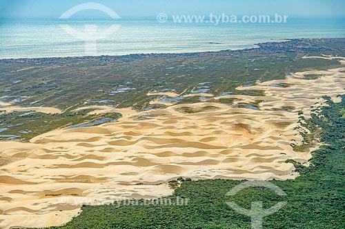  Foto feita com drone de dunas no Delta do Parnaíba  - Ilha Grande - Piauí (PI) - Brasil