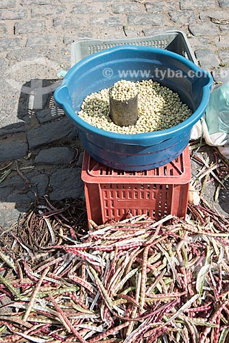  Feijão de corda (Vigna unguiculata) à venda em feira livre na cidade de Sousa  - Sousa - Paraíba (PB) - Brasil