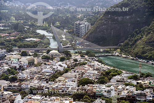  Foto aérea da Ponte estaiada na linha 4 do Metrô Rio  - Rio de Janeiro - Rio de Janeiro (RJ) - Brasil