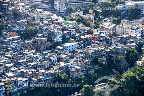  Foto aérea da favela do vidigal  - Rio de Janeiro - Rio de Janeiro (RJ) - Brasil