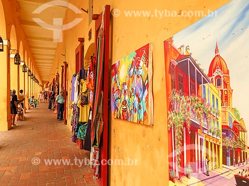  Comércio de artesanato na cidade de Cartagena  - Cartagena - Departamento de Bolívar - Colômbia