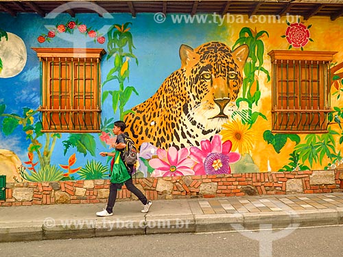  Muro com grafite na cidade de Bogotá  - Bogotá - Departamento de Cundinamarca - Colômbia