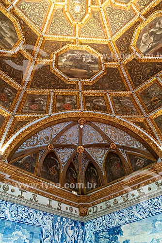  Detalhe do teto da Sala dos Brasões no Palácio Nacional de Sintra  - Concelho de Sintra - Distrito de Lisboa - Portugal