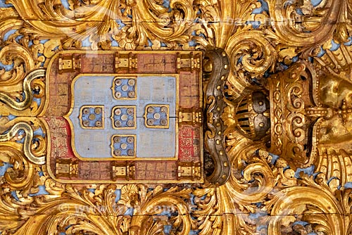  Detalhe do teto da Sala dos Brasões no Palácio Nacional de Sintra  - Concelho de Sintra - Distrito de Lisboa - Portugal