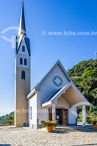  Fachada da Chiesetta Alpina - monumento ao imigrante - no Morro Boa Vista  - Jaraguá do Sul - Santa Catarina (SC) - Brasil