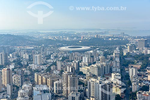  Foto aérea do bairro do Maracanã e o Estádio Jornalista Mário Filho (1950) - mais conhecido como Maracanã  - Rio de Janeiro - Rio de Janeiro (RJ) - Brasil