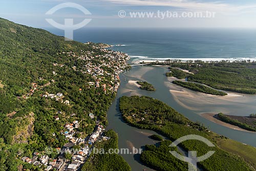  Foto aérea do bairro de Barra de Guaratiba  - Rio de Janeiro - Rio de Janeiro (RJ) - Brasil
