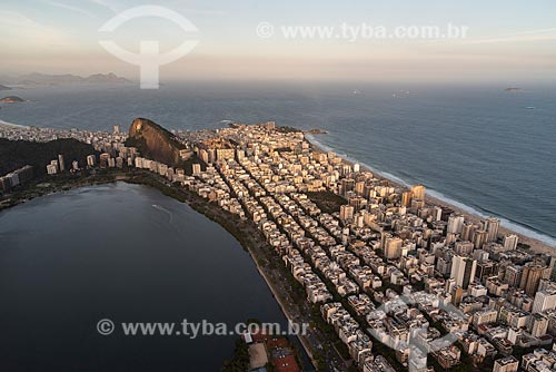  Foto aérea da Lagoa Rodrigo de Freitas com o bairro de Ipanema  - Rio de Janeiro - Rio de Janeiro (RJ) - Brasil