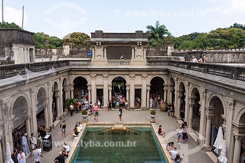  Pátio do prédio da Escola de Artes Visuais do Parque Henrique Lage - mais conhecido como Parque Lage  - Rio de Janeiro - Rio de Janeiro (RJ) - Brasil