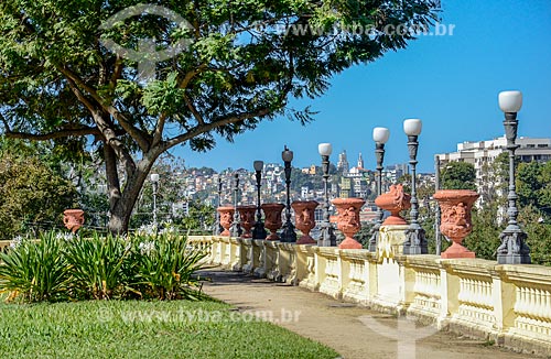  Vista do jardim externo do Museu Nacional - antigo Paço de São Cristóvão  - Rio de Janeiro - Rio de Janeiro (RJ) - Brasil