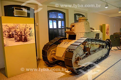  Detalhe de tanque de guerra em exibição no Museu Militar Conde de Linhares (1921)  - Rio de Janeiro - Rio de Janeiro (RJ) - Brasil