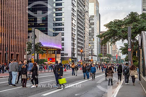  Avenida Paulista fechada ao trânsito para uso como área de lazer  - São Paulo - São Paulo (SP) - Brasil