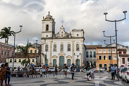  Fachada da Igreja de São Pedro dos Clérigos (século XVIII) no Terreiro de Jesus - também conhecido como Praça 15 de Novembro  - Salvador - Bahia (BA) - Brasil