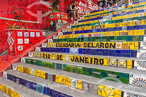  Detalhe da Escadaria do Selarón  - Rio de Janeiro - Rio de Janeiro (RJ) - Brasil