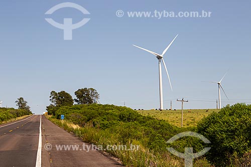  Aerogeradores da usina eólica Cerro Chato  - Santana do Livramento - Rio Grande do Sul (RS) - Brasil