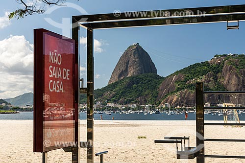  Equipamento de ginástica sem uso na Praia de Botafogo devido à Crise do Coronavírus  - Rio de Janeiro - Rio de Janeiro (RJ) - Brasil