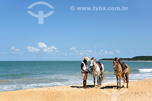  Aluguel de cavalos para passeio na Praia do Rio Verde  - Porto Seguro - Bahia (BA) - Brasil