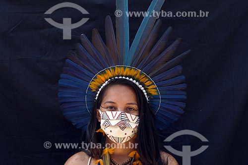  Pâmela Ilhas, de mãe Sateré e pai Dessana, representante étnica da Amazônia brasileira no Fridays For Future, movimento liderado pela ativista ambiental Greta Thunberg  - Manaus - Amazonas (AM) - Brasil