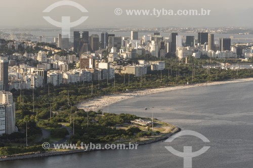 Vista do Aterro do Flamengo a partir do mirante do Morro da Urca - Rio de Janeiro - Rio de Janeiro (RJ) - Brasil