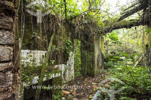 Detalhe de ruína de antiga fazenda no Parque Nacional da Tijuca  - Rio de Janeiro - Rio de Janeiro (RJ) - Brasil