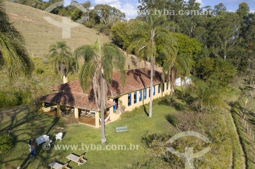 Foto feita com drone de sede de hotel fazenda na zona rural de Paraisópolis - Paraisópolis - Minas Gerais (MG) - Brasil