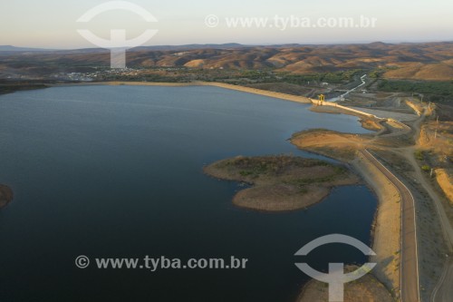 Foto feita com drone do Reservatório Jati da Transposição do Rio São Francisco - eixo norte - Jati - Ceará (CE) - Brasil