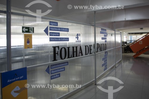 Redação do jornal Folha de São Paulo sem ninguém - Jornalistas trabalhado em home office em função da crise do Coronavírus - São Paulo - São Paulo (SP) - Brasil