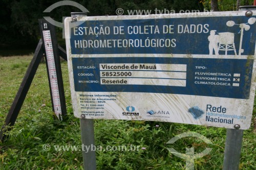 Estação de coleta de dados hidrometeorológicos - Resende - Rio de Janeiro (RJ) - Brasil