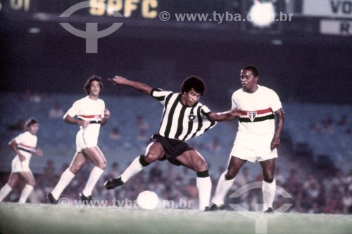 Jairzinho - Jogador de Futebol - Jogo Botafogo x São Paulo - Anos 70 - Rio de Janeiro - Rio de Janeiro (RJ) - Brasil