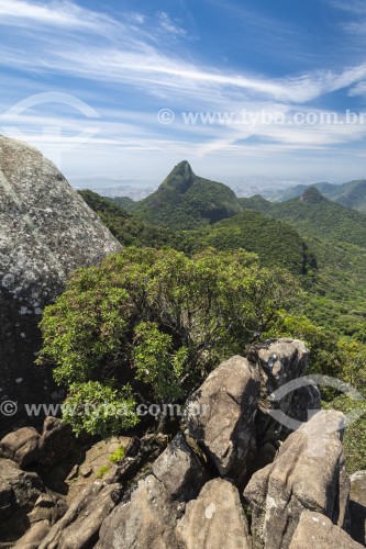 Vista do Pico da Tijuca a partir do Bico do Papagaio  - Rio de Janeiro - Rio de Janeiro (RJ) - Brasil