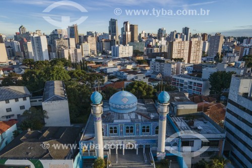 Foto feita com drone da Mesquita Imam Ali ibn Abi Tálib - Curitiba - Paraná (PR) - Brasil