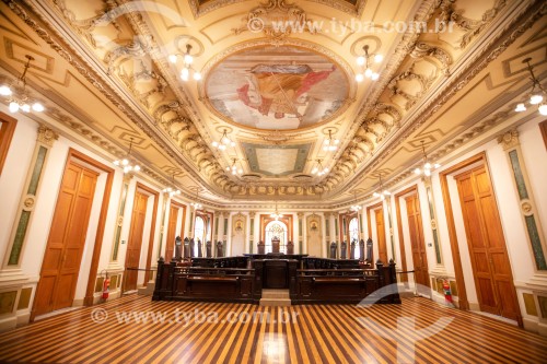 Antiga sala de sessões do Supremo Tribunal Federal (STF) entre 1909 e 1960, hoje Centro Cultural Justiça Federal (1909) - Rio de Janeiro - Rio de Janeiro (RJ) - Brasil