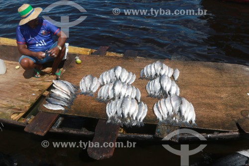 Venda de pescado no porto de Manaus - Manaus - Amazonas (AM) - Brasil