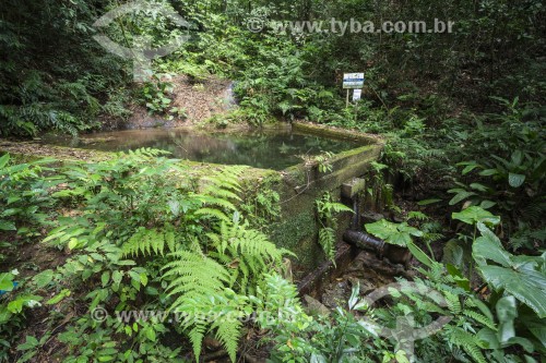 Reservatório histórico para captação de água na Floresta da Tijuca - Parque Nacional da Tijuca - Rio de Janeiro - Rio de Janeiro (RJ) - Brasil