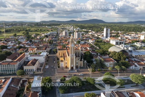 Foto feita com drone da Catedral Nossa Senhora da Piedade - Cajazeiras - Paraíba (PB) - Brasil