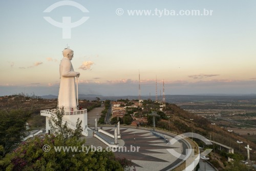 Foto feita com drone da Estátua de Padre Cícero (1969) na Colina do Horto - Juazeiro do Norte - Ceará (CE) - Brasil