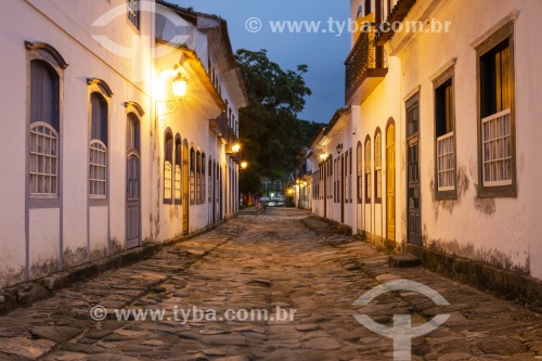 Fachada de casarios no centro histórico da cidade de Paraty  - Paraty - Rio de Janeiro (RJ) - Brasil