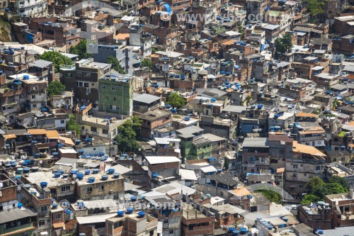 Casas na Favela da Rocinha  - Rio de Janeiro - Rio de Janeiro (RJ) - Brasil