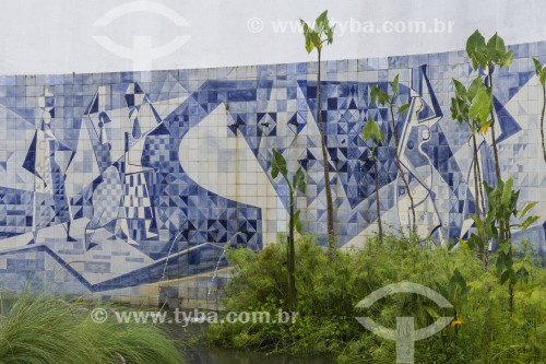 Azulejos de Roberto Burle Marx noJardim do Instituto Moreira Salles - Rio de Janeiro - Rio de Janeiro (RJ) - Brasil