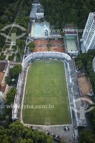 Foto feita com drone do Estádio Manoel Schwartz - mais conhecido como Estádio das Laranjeiras - sede do Fluminense Football Club  - Rio de Janeiro - Rio de Janeiro (RJ) - Brasil