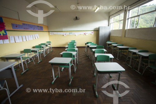 Sala de aula em escola pública - Cantagalo - Rio de Janeiro (RJ) - Brasil